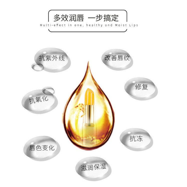 厂家定制胡萝卜素滋润唇膏千人千色温变口红滋润保湿变色唇膏唇彩图2