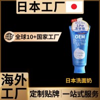 日本洗面奶OEM定制贴牌海外工厂代加工洁面乳护肤品跨境国外ODM