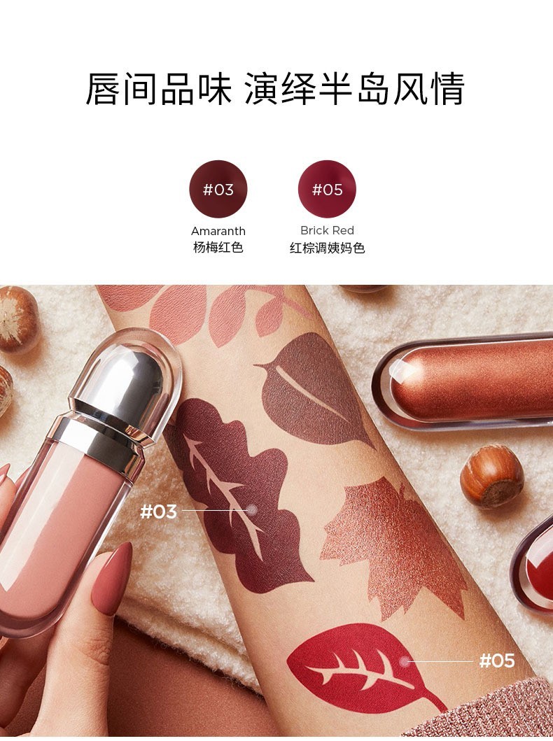 哑光雾面唇釉唇彩Lip Gloss显色不易沾杯丝绒唇蜜图3
