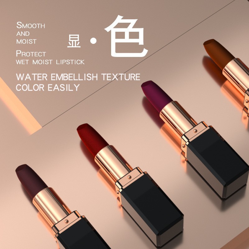 外贸跨境专供无logo现货哑光口红批发雾面唇膏彩妆工厂OEM定制