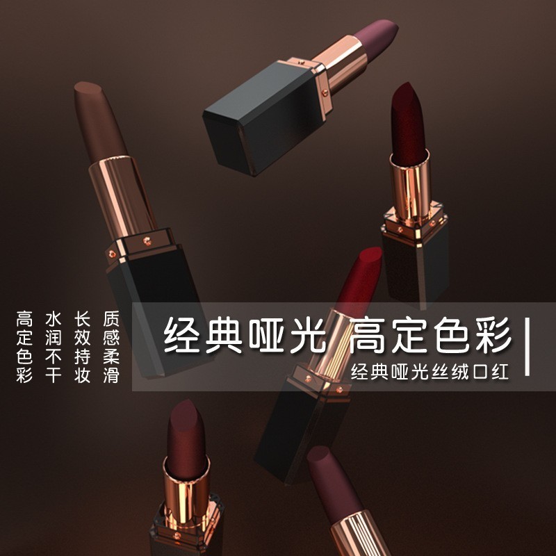 外贸跨境专供无logo现货哑光口红批发雾面唇膏彩妆工厂OEM定制图4