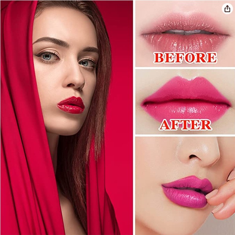 蓝色妖姬温变色口红滋润保湿打底彩妆蓝玫瑰润唇膏图4