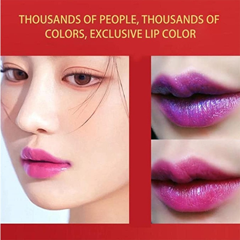 蓝色妖姬温变色口红滋润保湿打底彩妆蓝玫瑰润唇膏图2