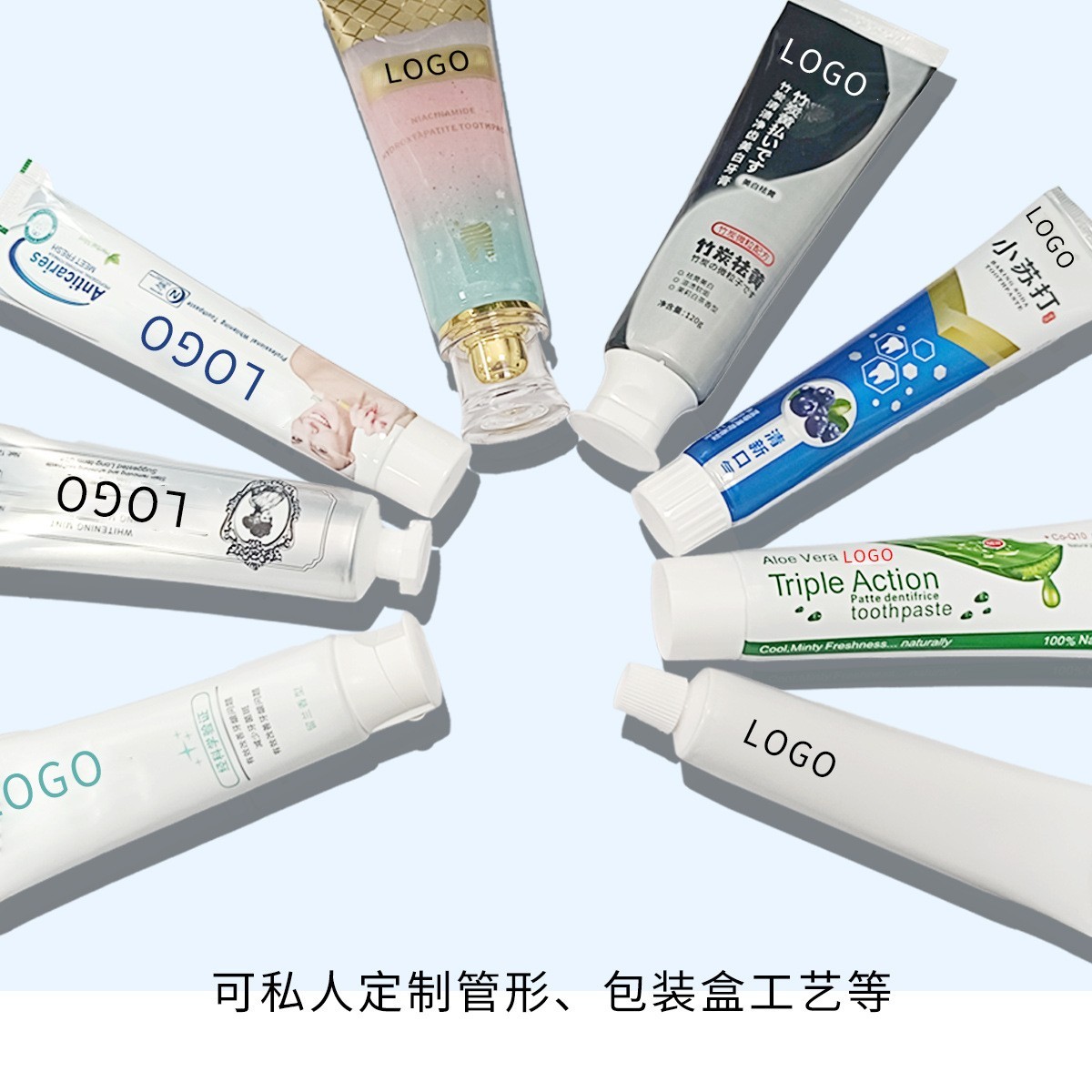 网红牙膏定制出口外贸牙膏加工贴牌直播牙膏现货批发logo定制加工图2