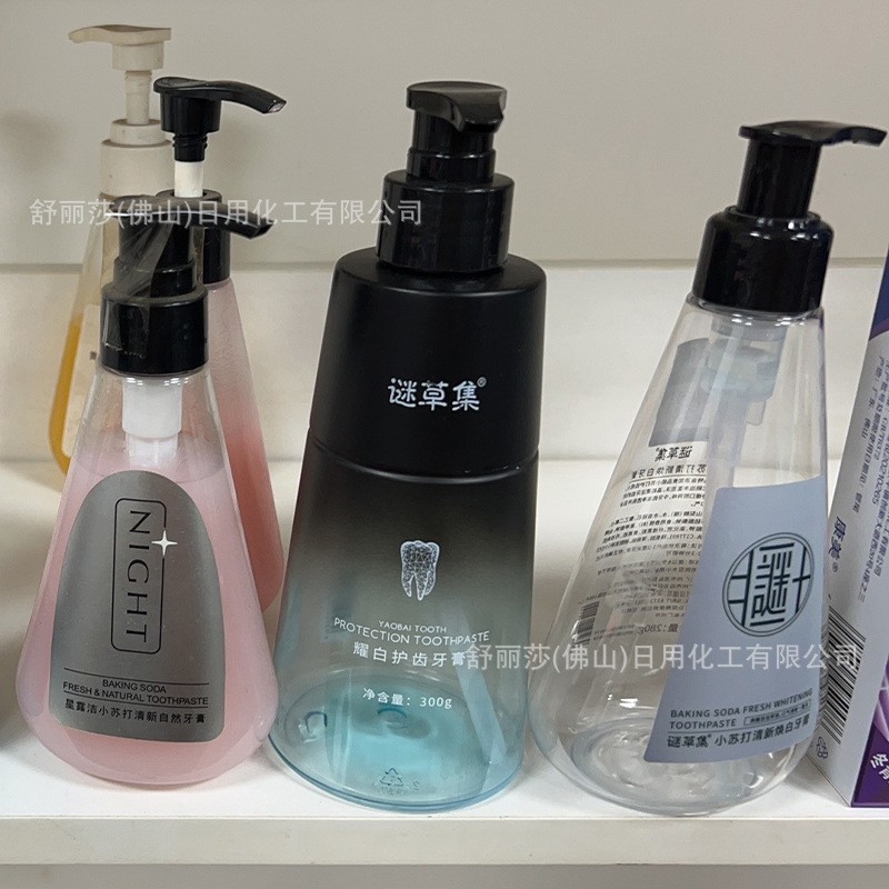 定制加工 网红款牙膏 代工贴牌 按压式泵式清新口气牙膏OEM图5