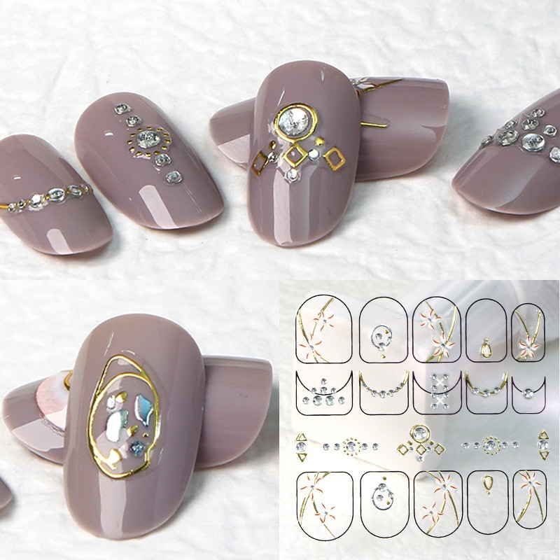 实力工厂定制美甲饰品批发DIY美甲贴花ODM美甲贴纸nail指甲贴图3