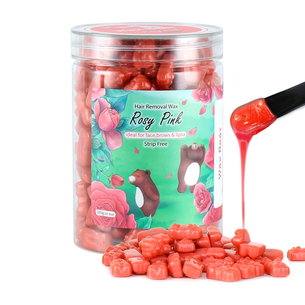 小熊蜜蜡脱毛蜡豆免纸脱毛珠蜡全身私处腋下脱毛硬蜡定制WAXKISS图2