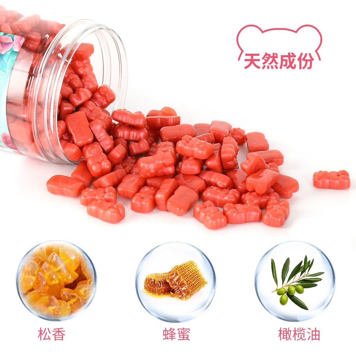 小熊蜜蜡脱毛蜡豆免纸脱毛珠蜡全身私处腋下脱毛硬蜡定制WAXKISS图4