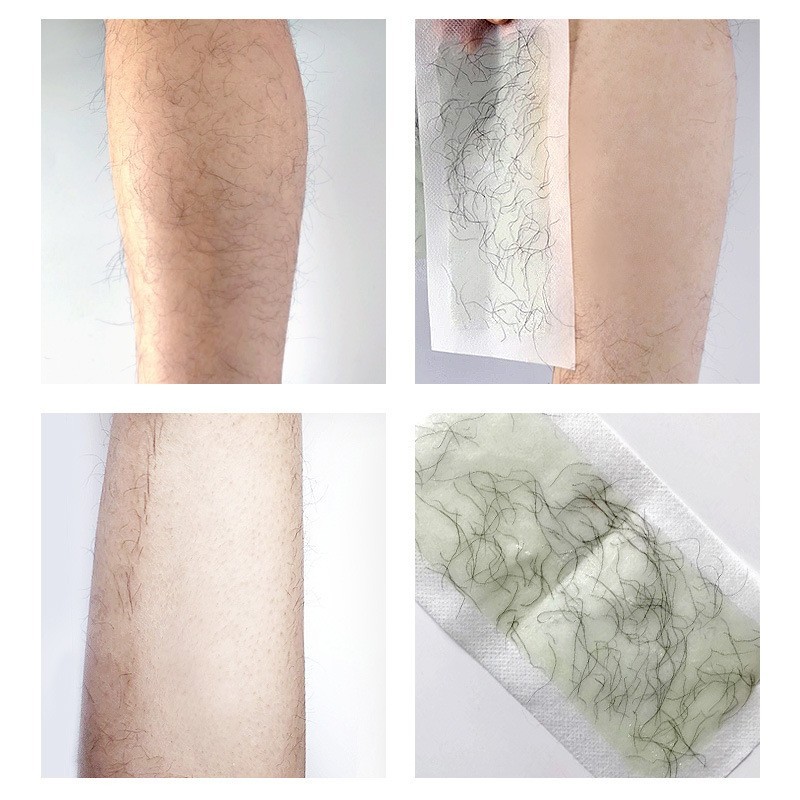 新品脱毛蜡纸盒装腋下身体四肢腿毛男女撕拉式脱毛蜡纸24片图2