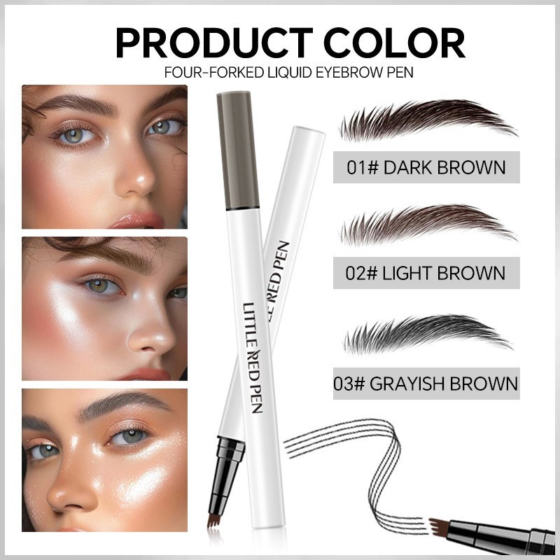 跨境眉笔OEM定制YOUR LOGO 黑色棕色防水防汗新手易上手眉笔眼线图4