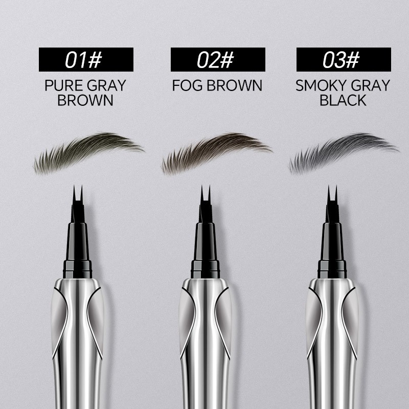 OEM定制YOUR LOGO 二叉眉笔黑色棕色防水防汗新手易上手眉笔眼线图4