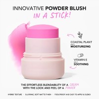 跨境无LOGO迷您椭圆形腮红提亮面部晕染高光修容轻盈服帖低饱和度