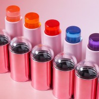 跨境无LOGO果冻变色腮红棒唇颊两用温变腮红膏 自然提亮细腻服帖