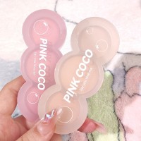 甜点微熏三色腮红盘定制哑光细闪自然学生党淡妆提亮胭脂贴牌logo