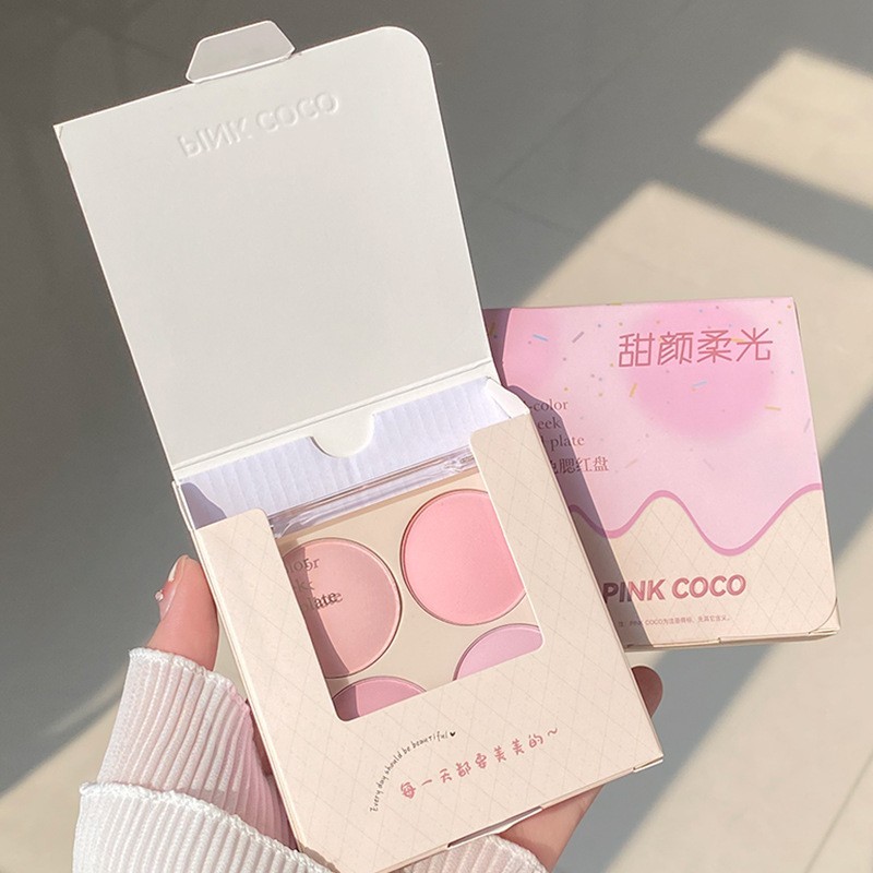 色腮红定制纯欲学生素颜提亮裸妆自然哑光少女修容盘胭脂贴牌图4