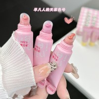 捏捏液体腮红定制 单色唇颊两用自然胭脂软管腮红液跨境彩妆工厂