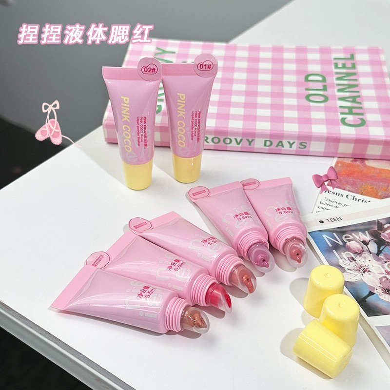 捏捏液体腮红定制 单色唇颊两用自然胭脂软管腮红液跨境彩妆工厂图2