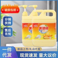 加工定制新金桔洗洁精大桶装商用家用按压式厨房清洗剂浓缩不伤手
