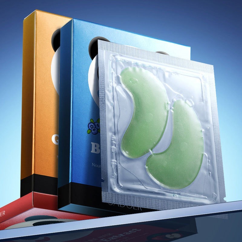 跨境专供纯英文熊猫眼膜贴淡细纹保湿可爱卡通眼贴膜厂家oem贴牌图2