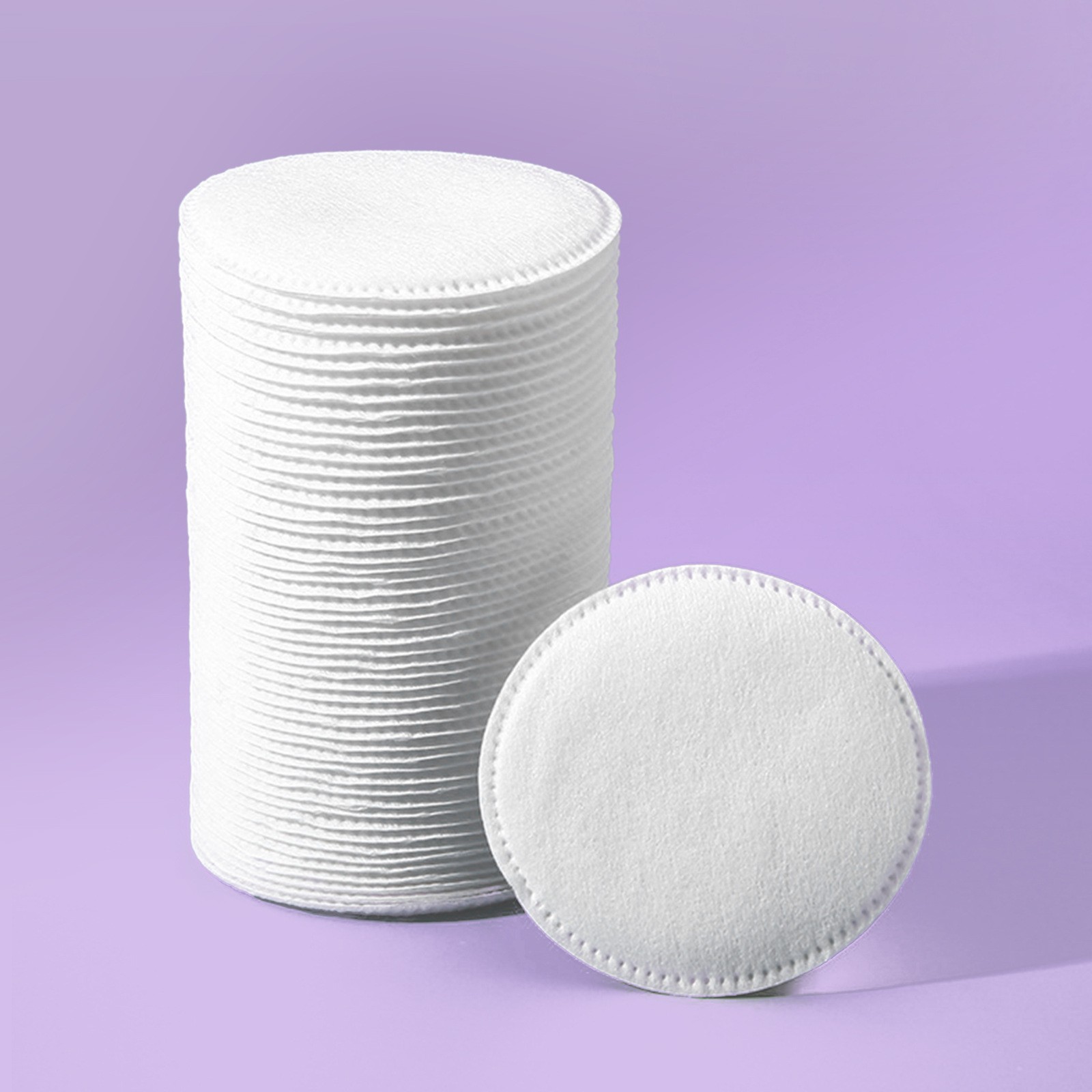 圆片卸妆棉片厚款干卸妆巾化妆棉片5.8cm擦脸清洁棉片OEM贴牌定制