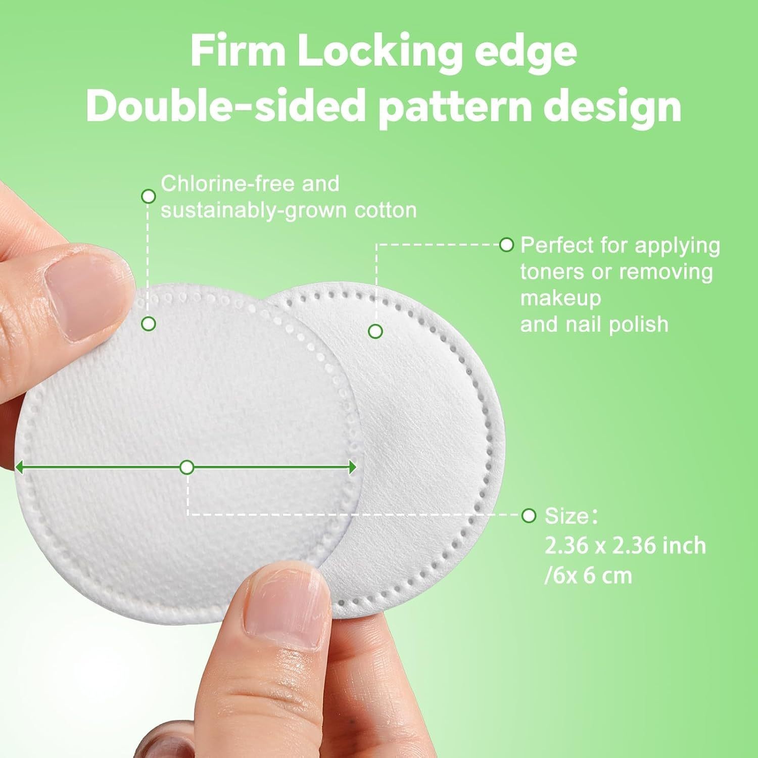 跨境亚马逊cotton pads cotton rounds圆形盒装化妆棉卸妆棉定制图4