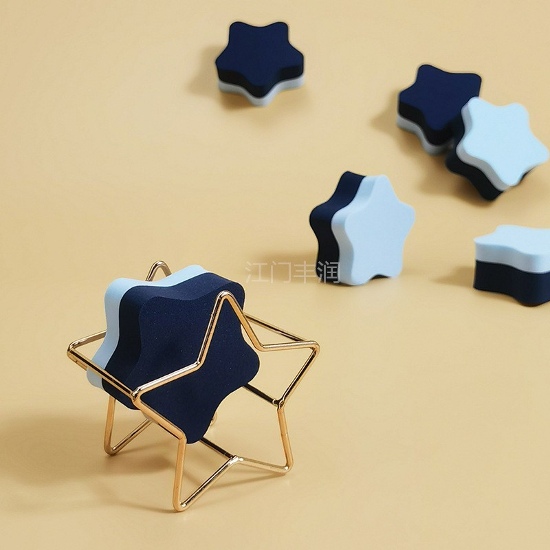 厂家定制五角星异形粉扑平面亲水性非乳胶化妆粉扑星星海绵粉扑图2