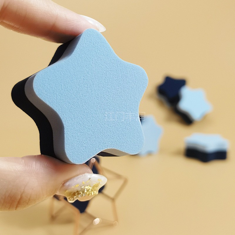 厂家定制五角星异形粉扑平面亲水性非乳胶化妆粉扑星星海绵粉扑图4