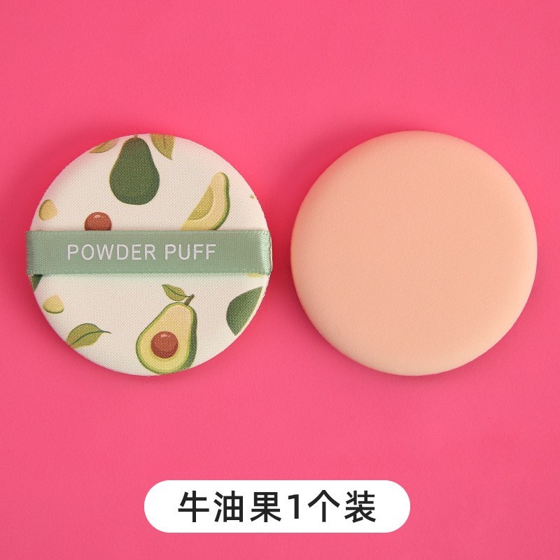 气垫粉扑定制OEM 卡通圆形亲水性干湿两用非乳胶上妆粉扑图4