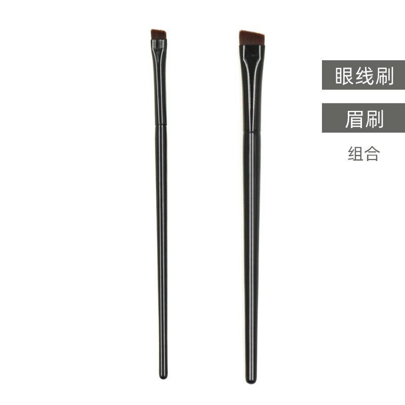 刀锋眼线刷定制厂家单只超薄斜角眉刷图3