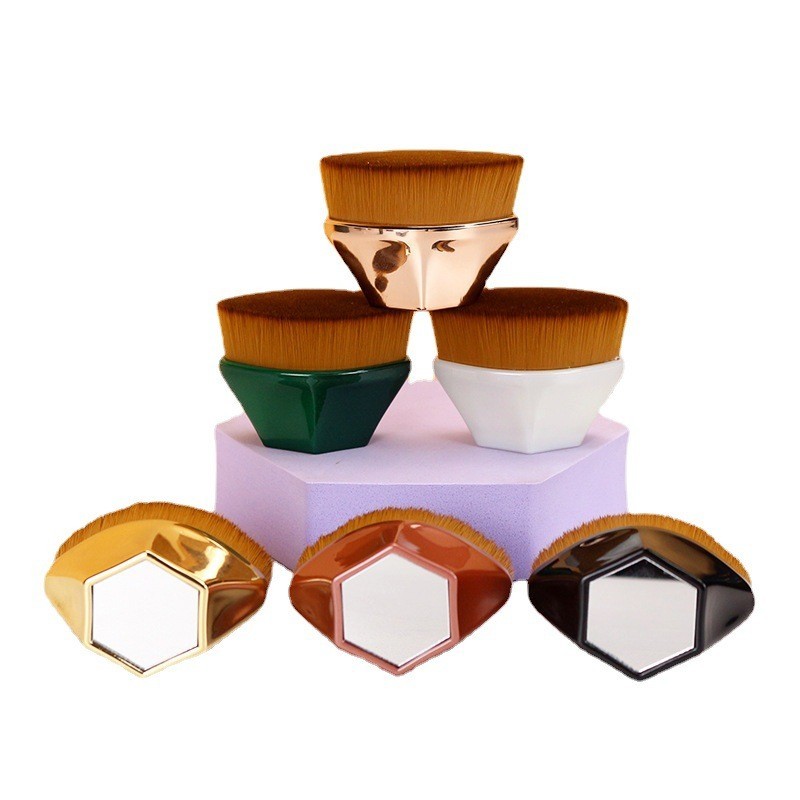 粉底刷花瓣便携无痕魔术粉底刷不吃粉带化妆镜美妆工具图2