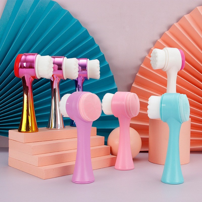 硅胶洗脸刷子软毛洁面刷清洁刷深层清洁去黑头按摩洁面器厂家图4