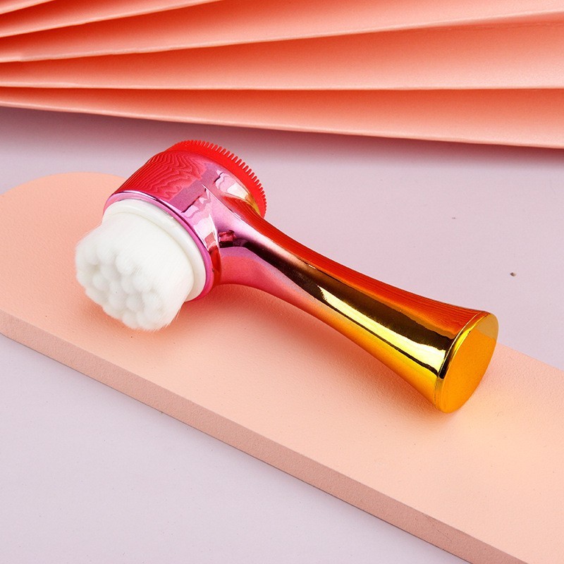 硅胶洗脸刷子软毛洁面刷清洁刷深层清洁去黑头按摩洁面器厂家图2