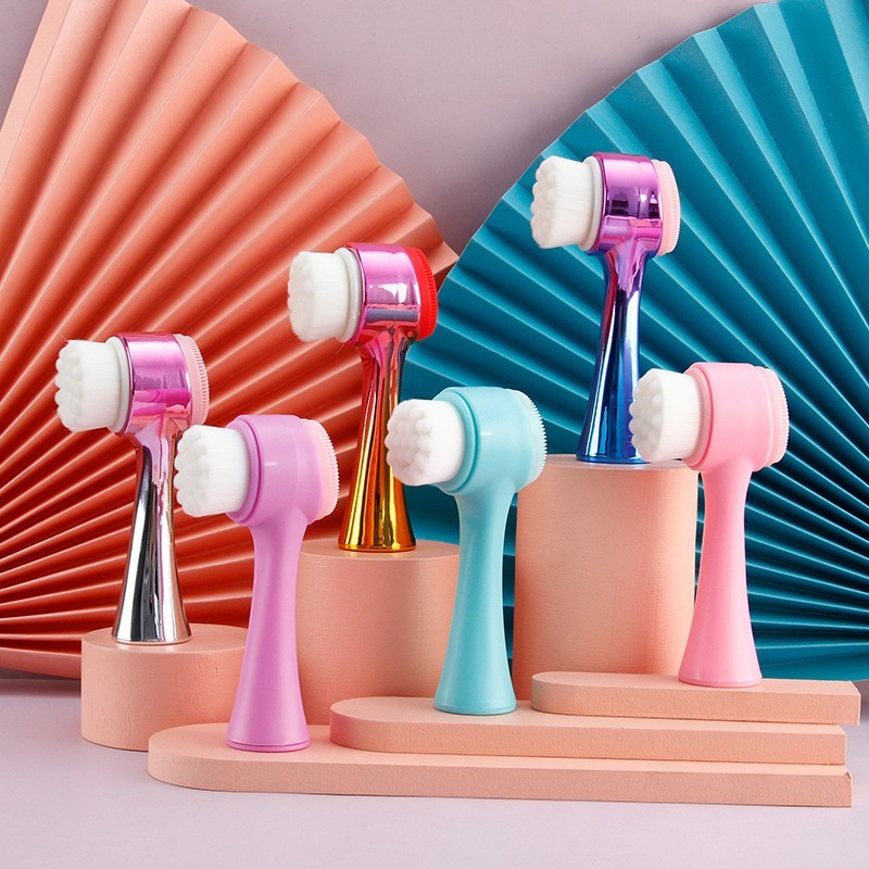 硅胶洗脸刷子软毛洁面刷清洁刷深层清洁去黑头按摩洁面器厂家图3