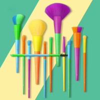 跨境新款12支化妆刷全套组高质量糖果色彩色套装厂家