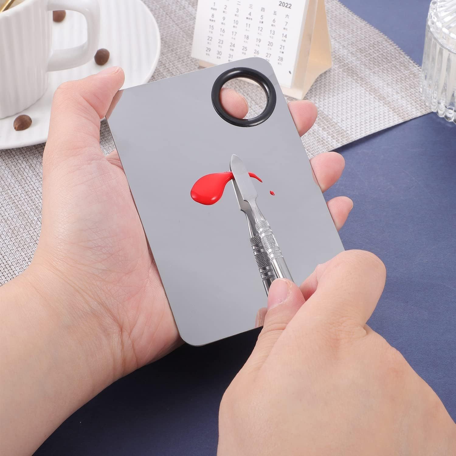 不锈钢粉底铲调色棒化妆师专用粉底液刮刀多功能不吃粉化妆工具图4