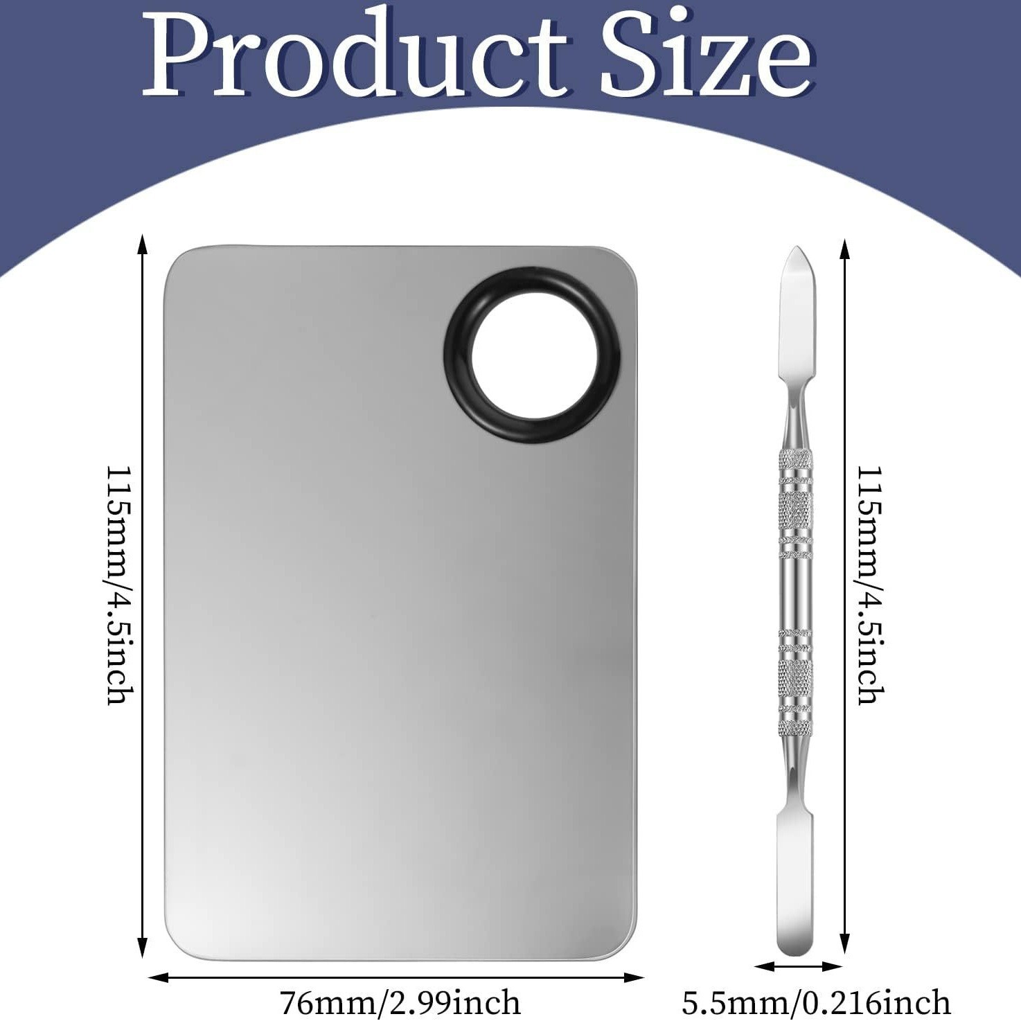 不锈钢粉底铲调色棒化妆师专用粉底液刮刀多功能不吃粉化妆工具图3