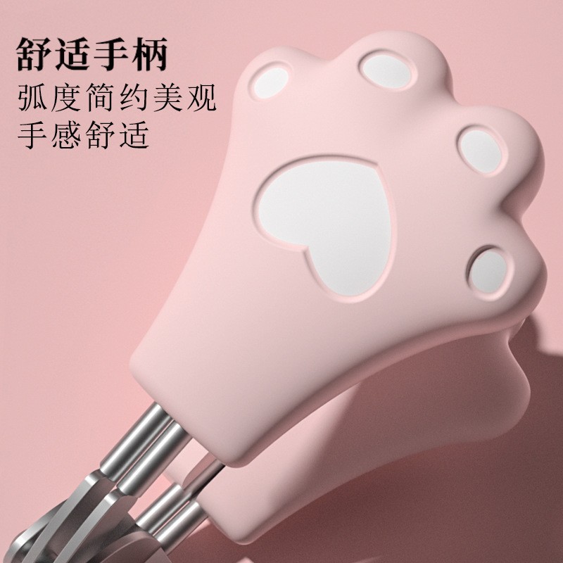 睫毛夹 不锈钢迷你可爱猫爪便携卷翘器局部假睫毛夹子定制图2