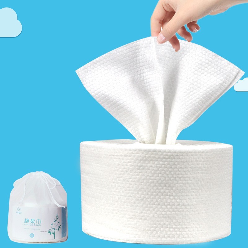 定制一次性洗脸巾加厚纯棉大卷装棉柔巾美容院专用洁面巾300克图2