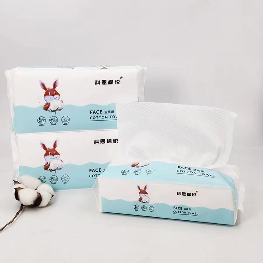 工厂洗脸巾一次性纯棉加厚抽取式珍珠纹棉柔巾婴儿干湿洁面巾图5