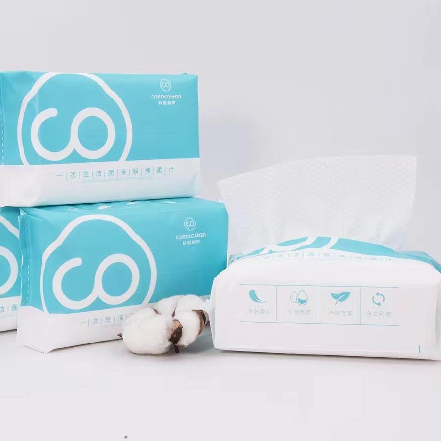 工厂洗脸巾一次性纯棉加厚抽取式珍珠纹棉柔巾婴儿干湿洁面巾图4