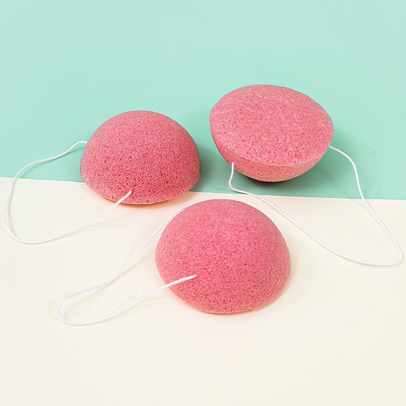 工厂定制魔芋海绵洗脸海绵蒟蒻洁面扑面部清洁植物材质可降解散装图2