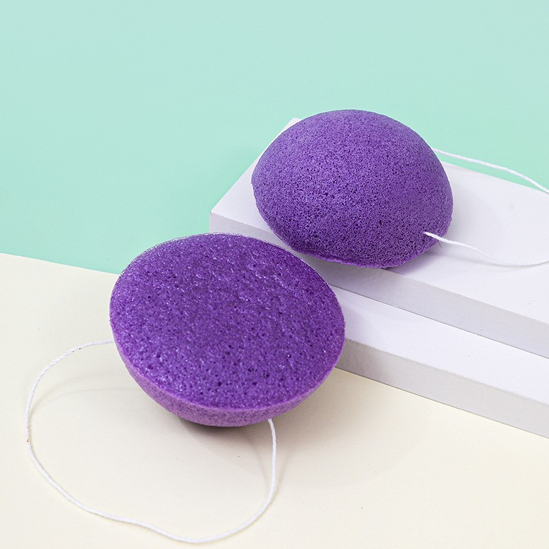工厂定制魔芋海绵洗脸海绵蒟蒻洁面扑面部清洁植物材质可降解散装图3