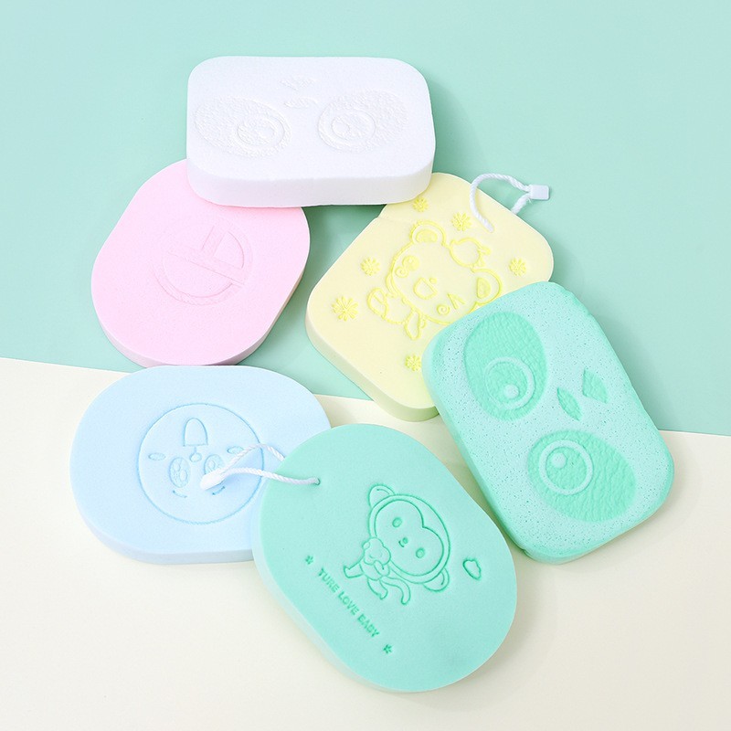 工厂定制加厚18T洗脸扑洗颜棉颜色随机洁面扑卸妆清洁亲肤PVA海绵图3