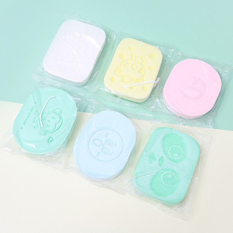 工厂定制加厚18T洗脸扑洗颜棉颜色随机洁面扑卸妆清洁亲肤PVA海绵图4