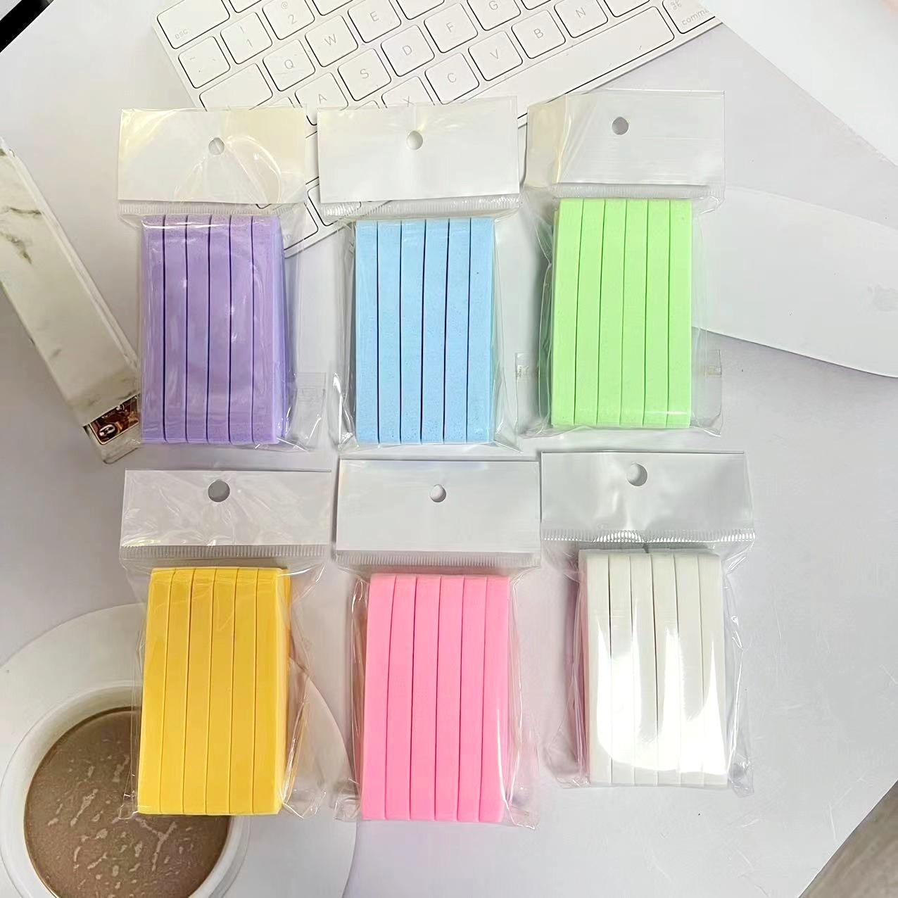 晨译禾跨境透明无字压缩条洗脸扑海藻洁面扑一次性便携洗面扑图2