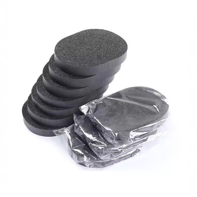 天然竹炭洗脸扑高密度黑色白色洗脸巾pva竹炭洁面跨境带标图3