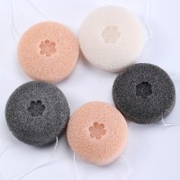 圆形凹印魔芋洁肤棉支持开模定做多种形状颜色脸部卸妆洗脸扑