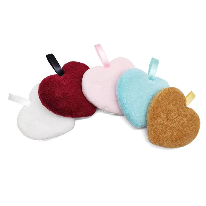 心形卸妆扑 海绵植绒卸妆粉扑可水洗卸妆海绵粉扑懒人卸妆洁面扑图5