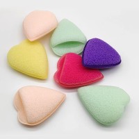 定制心形洗面扑海绵深层清洁洁面扑清洁卸妆懒人粉扑面部清洁工具