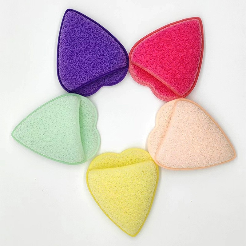 定制心形洗面扑海绵深层清洁洁面扑清洁卸妆懒人粉扑面部清洁工具图4